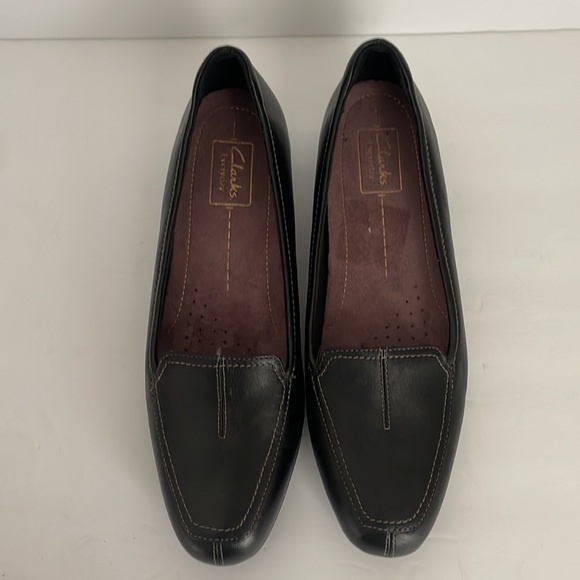 Clark’s Women’s Kayleigh Leather Slip-on Loafers Black 9 - Picture 3 of 8